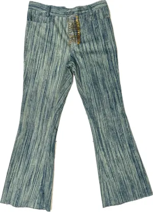 “ AZUL WOODGRAIN “ FLARE DENIMS