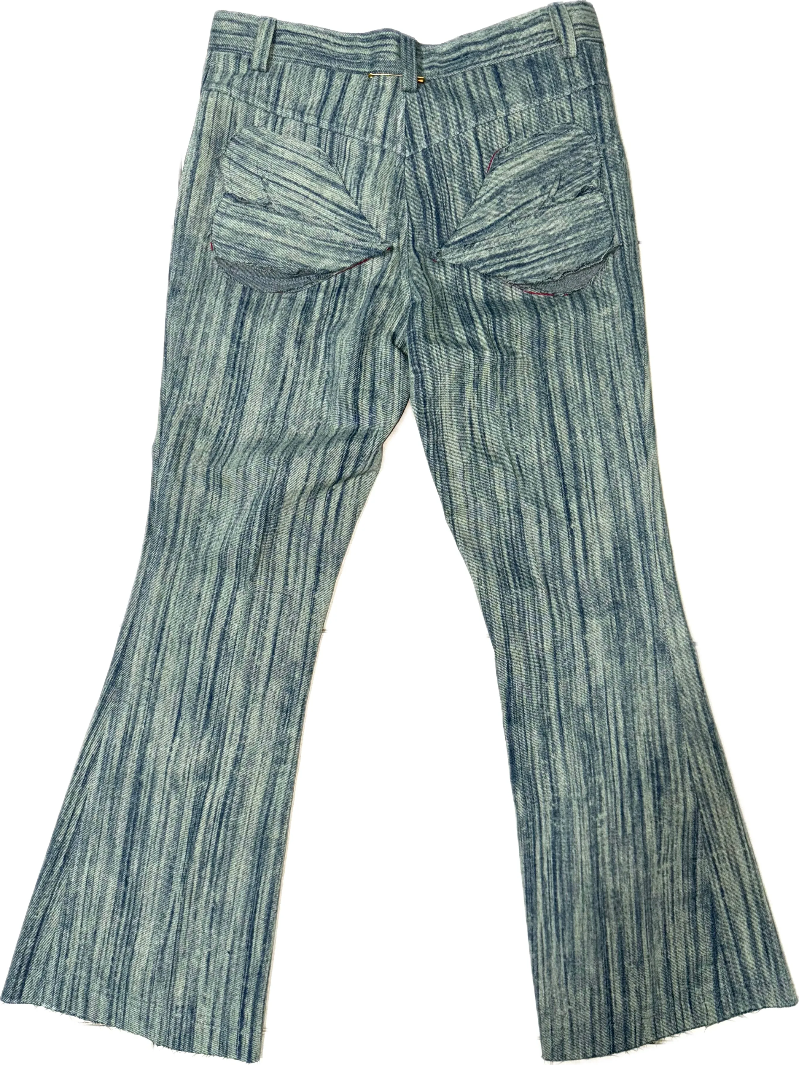“ AZUL WOODGRAIN “ FLARE DENIMS