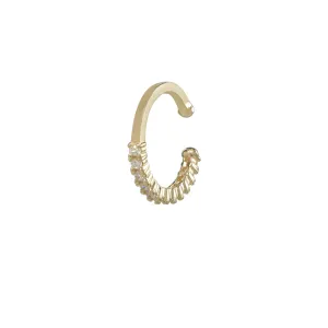 10k Solid Gold CZ Prong Middle Ear Cuff