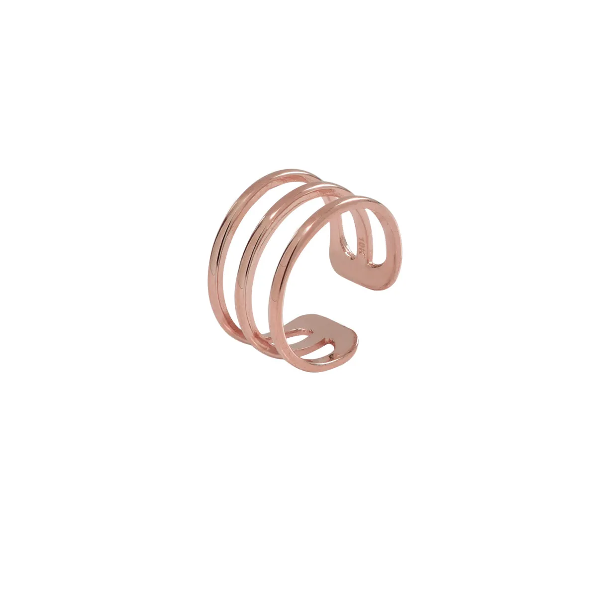 10k Solid Gold Triple Line Middle Ear Cuff