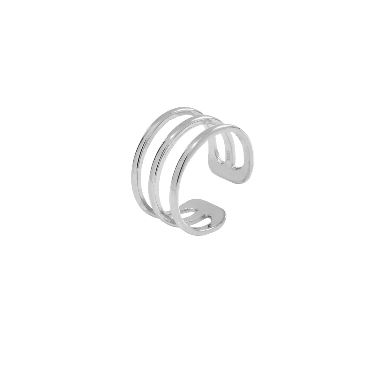 10k Solid Gold Triple Line Middle Ear Cuff