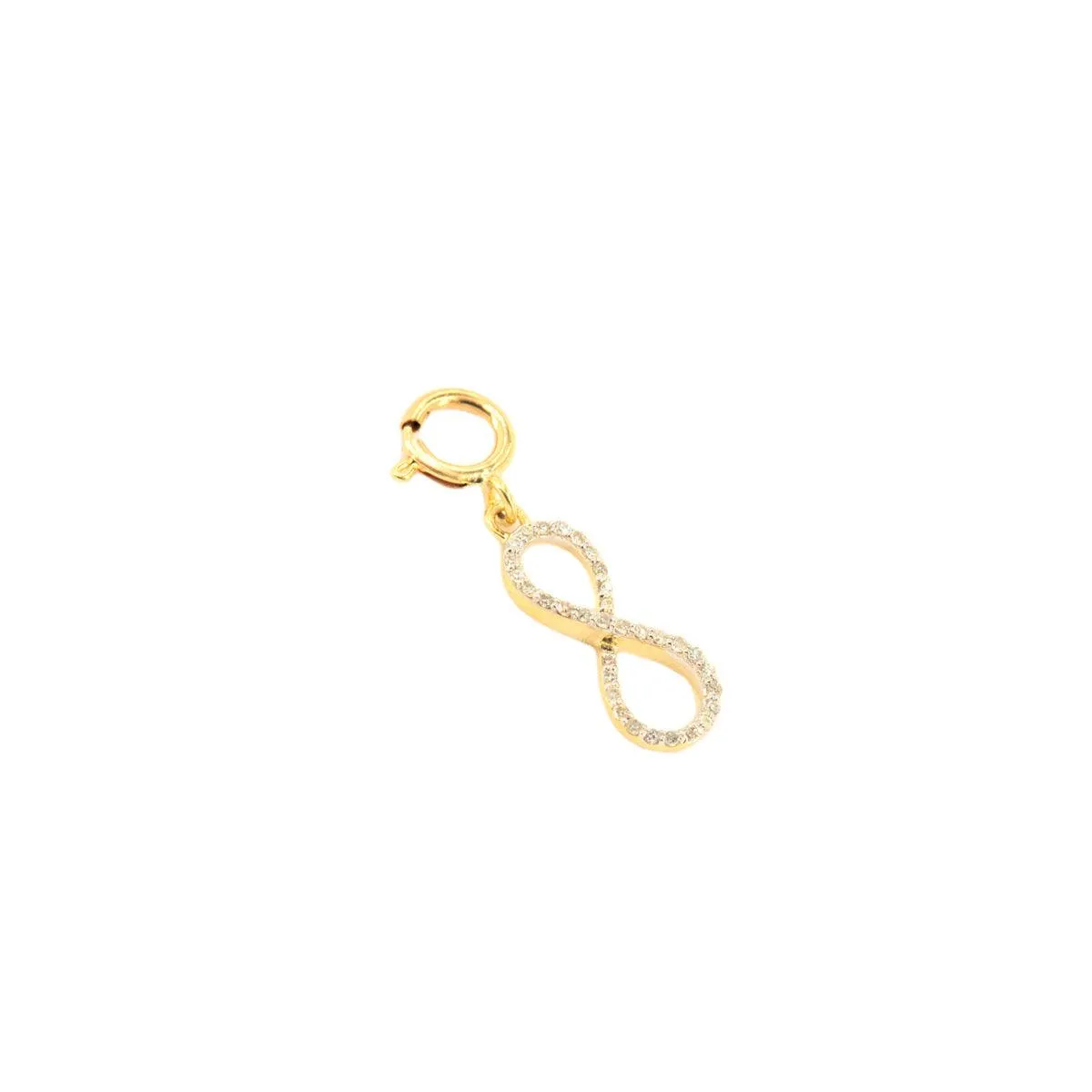 10k Yellow Gold and Diamond 'Infinity' Charm - 10051