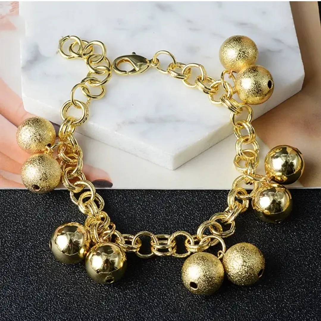 14K African Gold Charm Bracelets