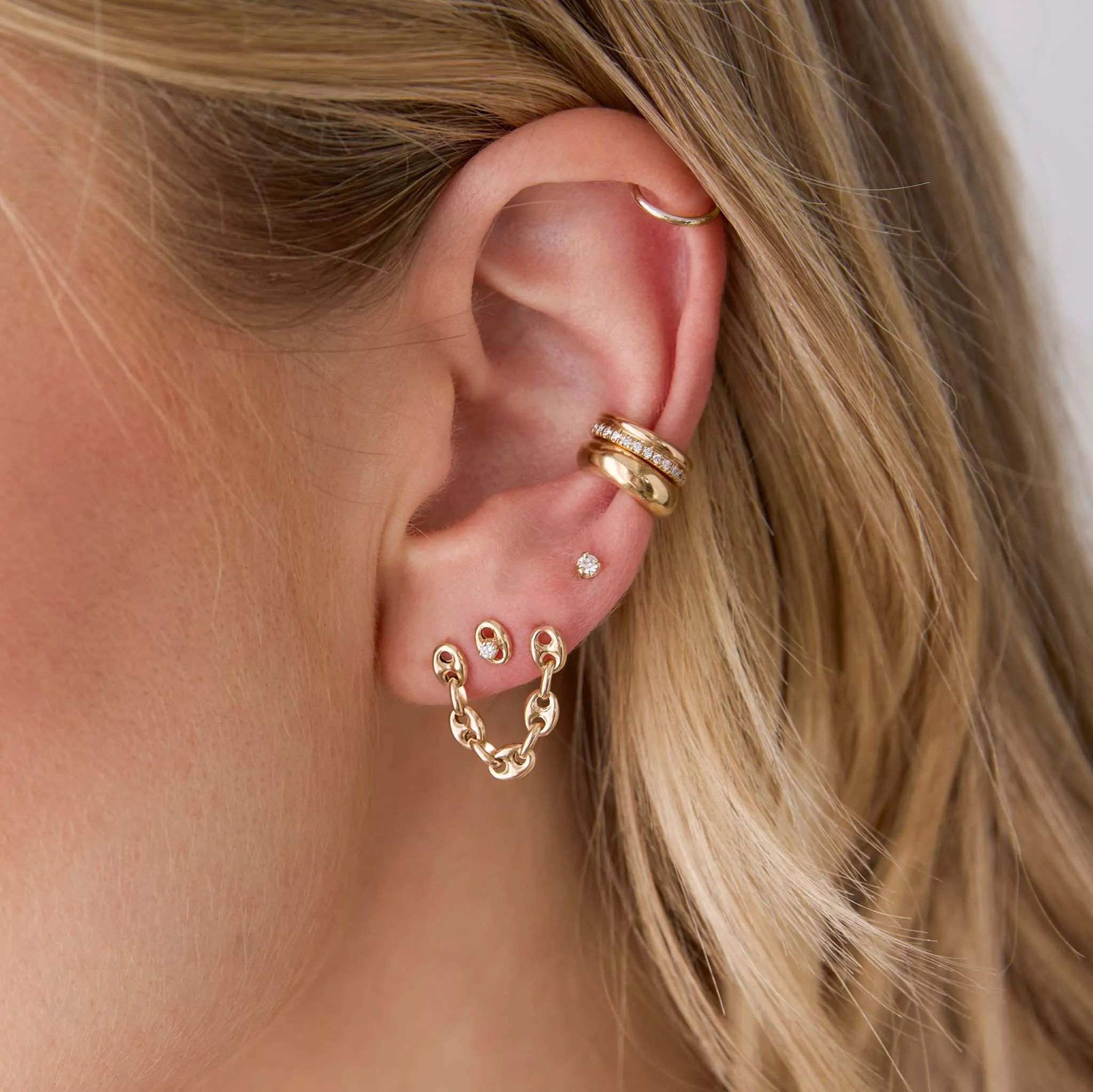 14k Gold Chubby Ear Cuff