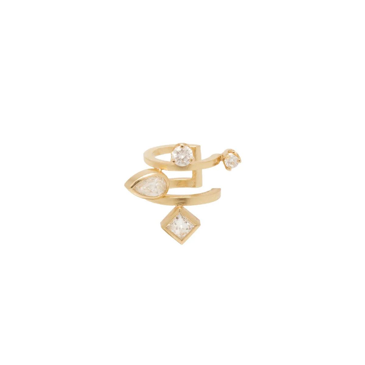 14k Paris double ear cuff