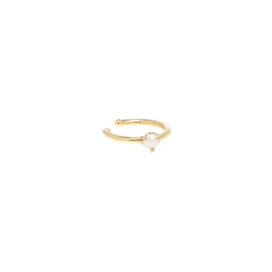 14k Prong Set Pearl Ear Cuff