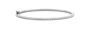 14k Razor Thin Diamond Bangle