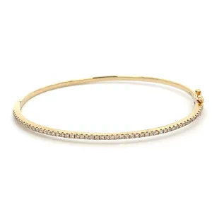 14k Yellow Gold Diamond Bangle