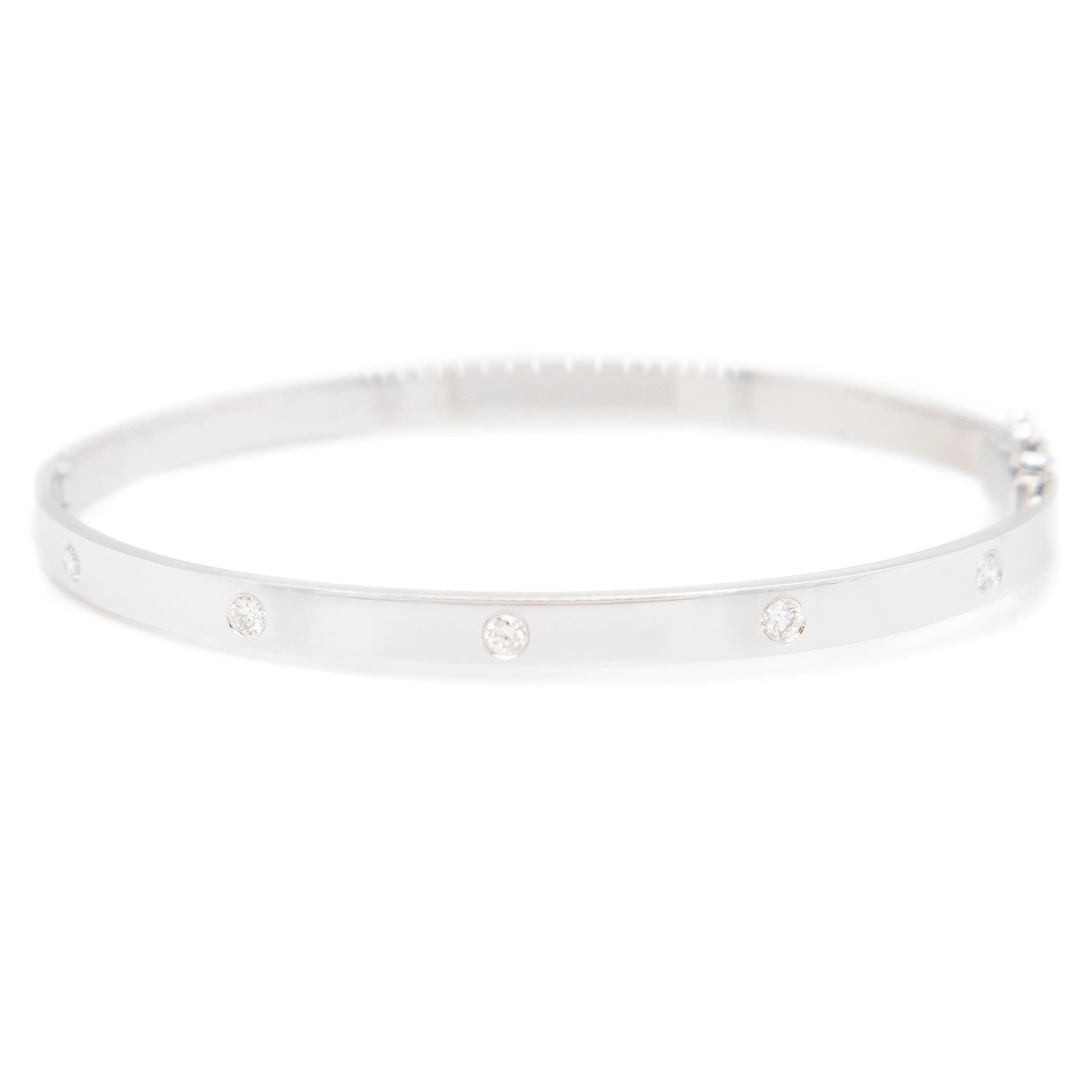 18k Gold Diamond Bangle