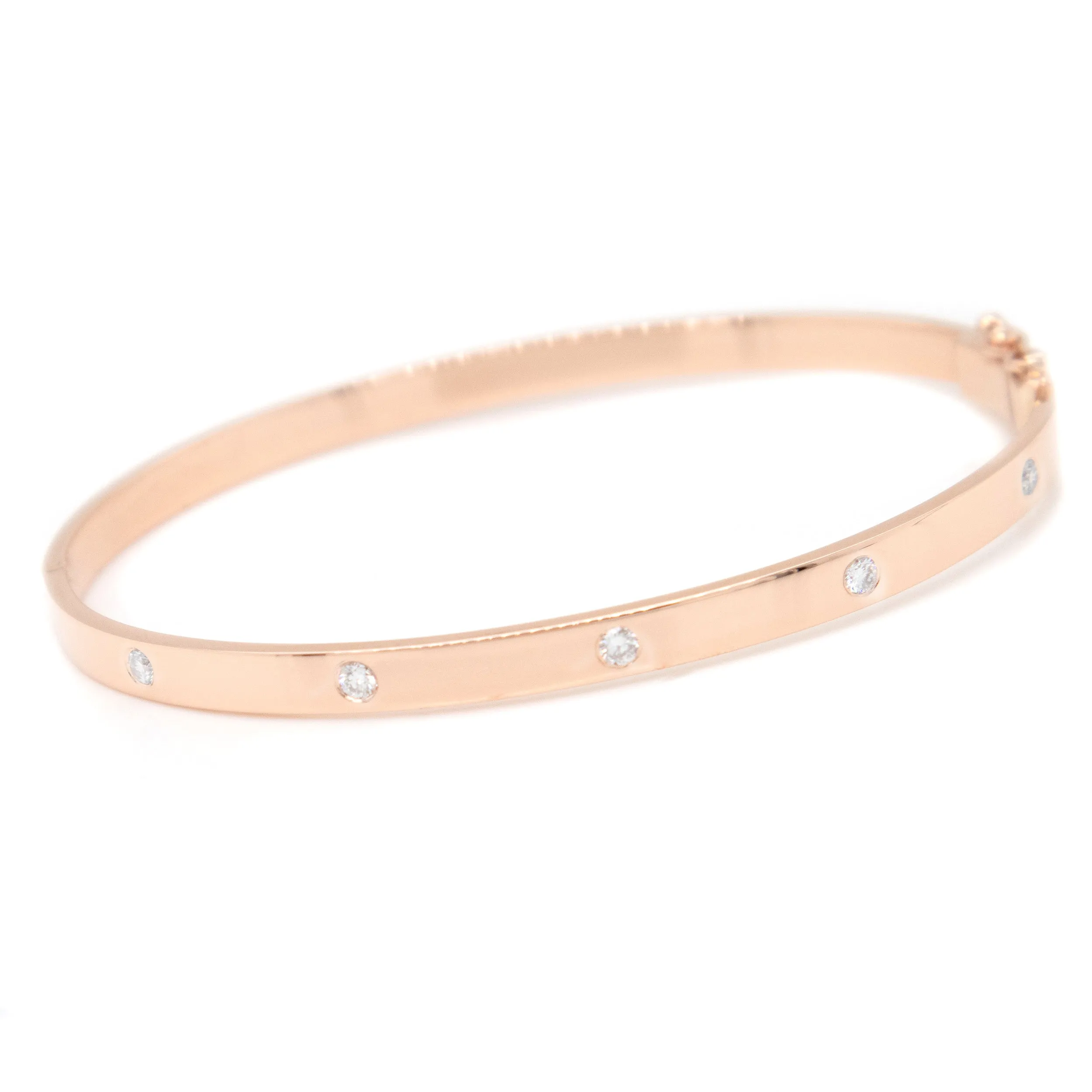 18k Gold Diamond Bangle