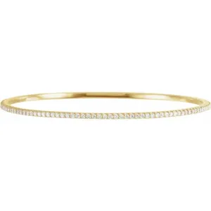 2 CTW Diamond Stackable 8" 14K Bangle