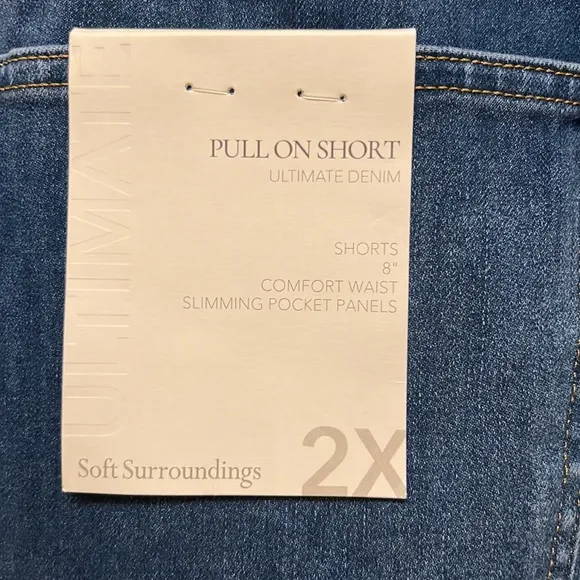 22. Soft Surroundings The Ultimate Denim Pull On Relaxed Shorts in Kinley Wash