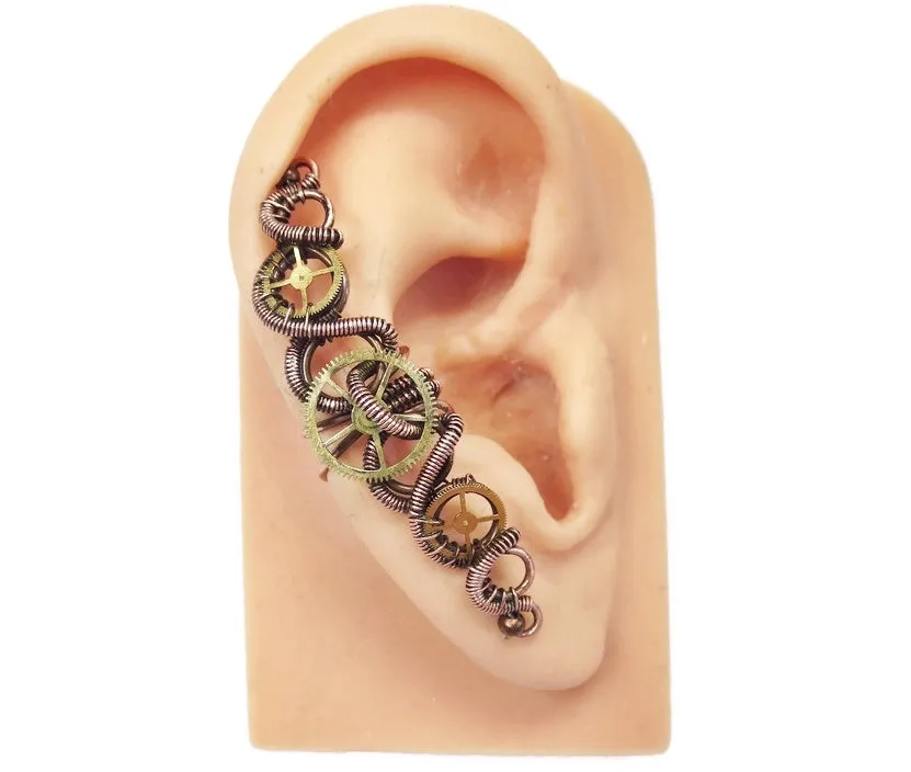 3-Gear Steampunk Ear Cuff; "Helix": Model