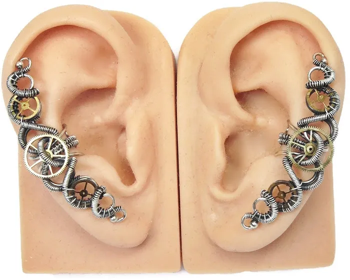 3-Gear Steampunk Ear Cuff; "Helix": Model