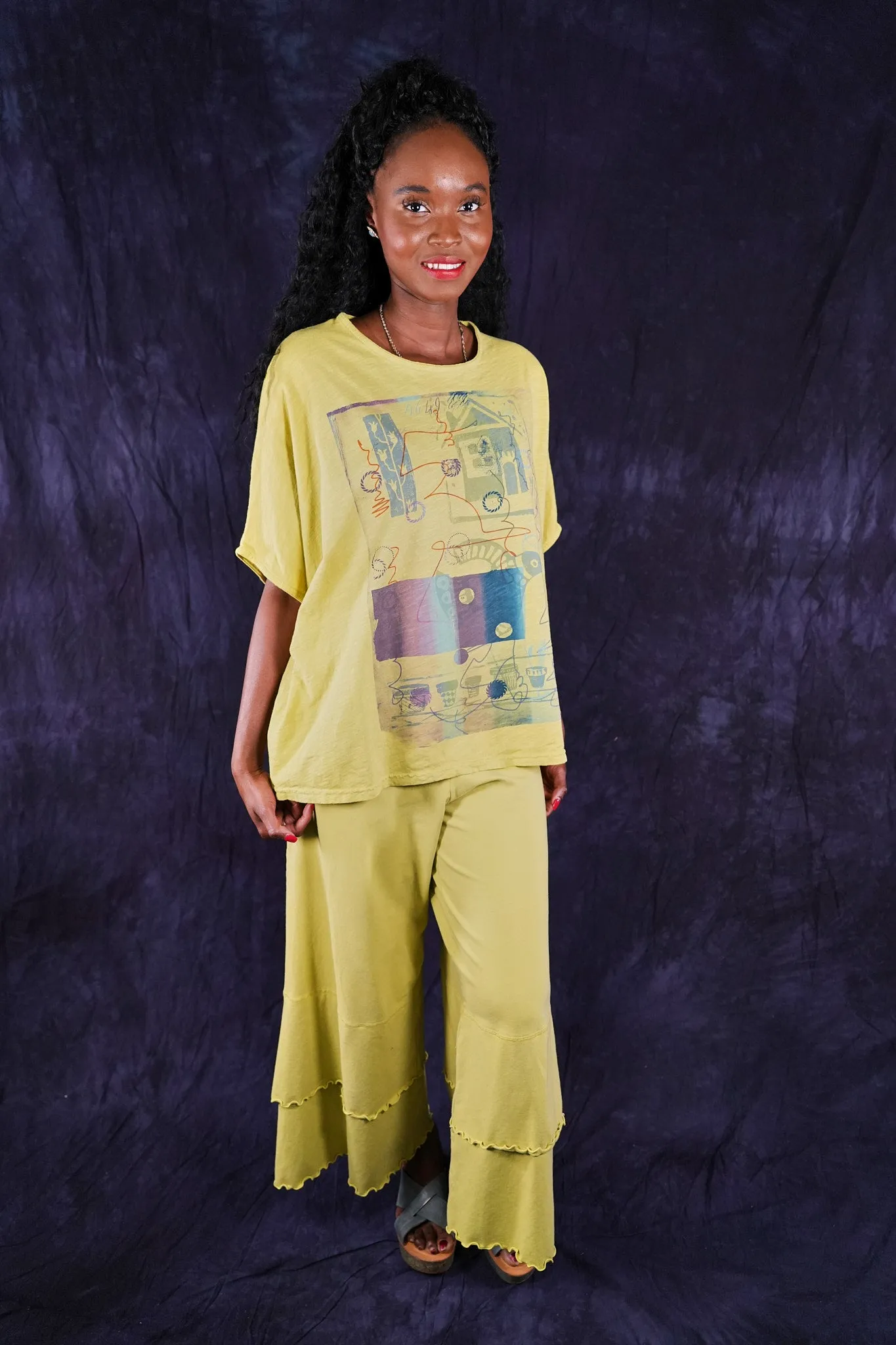 3239 Wide Leg Petaloon Citron