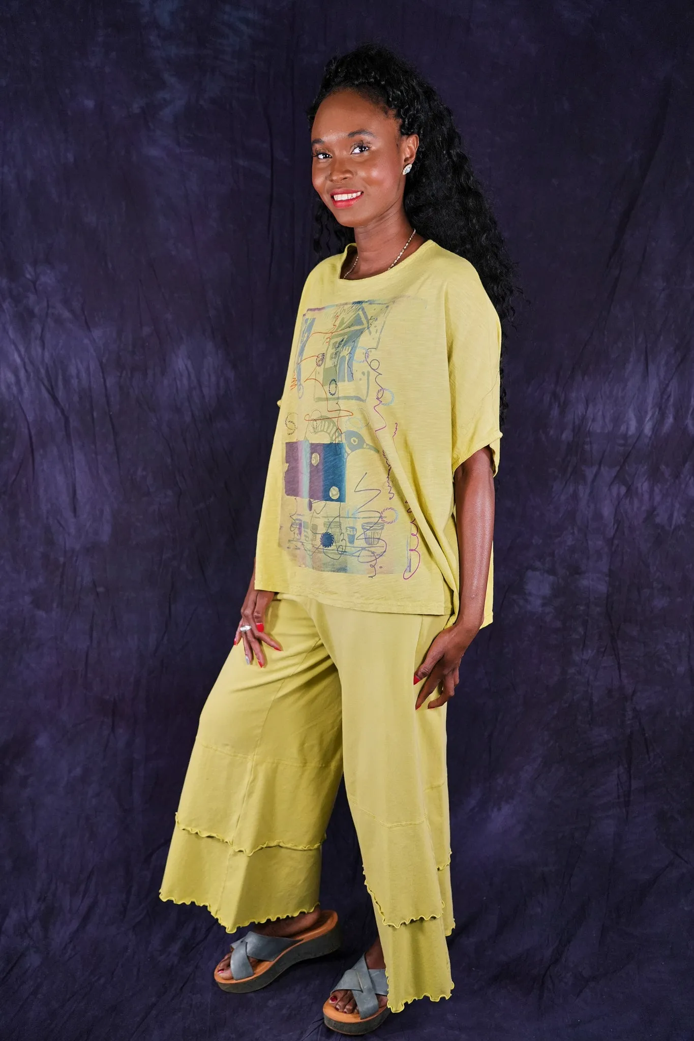 3239 Wide Leg Petaloon Citron