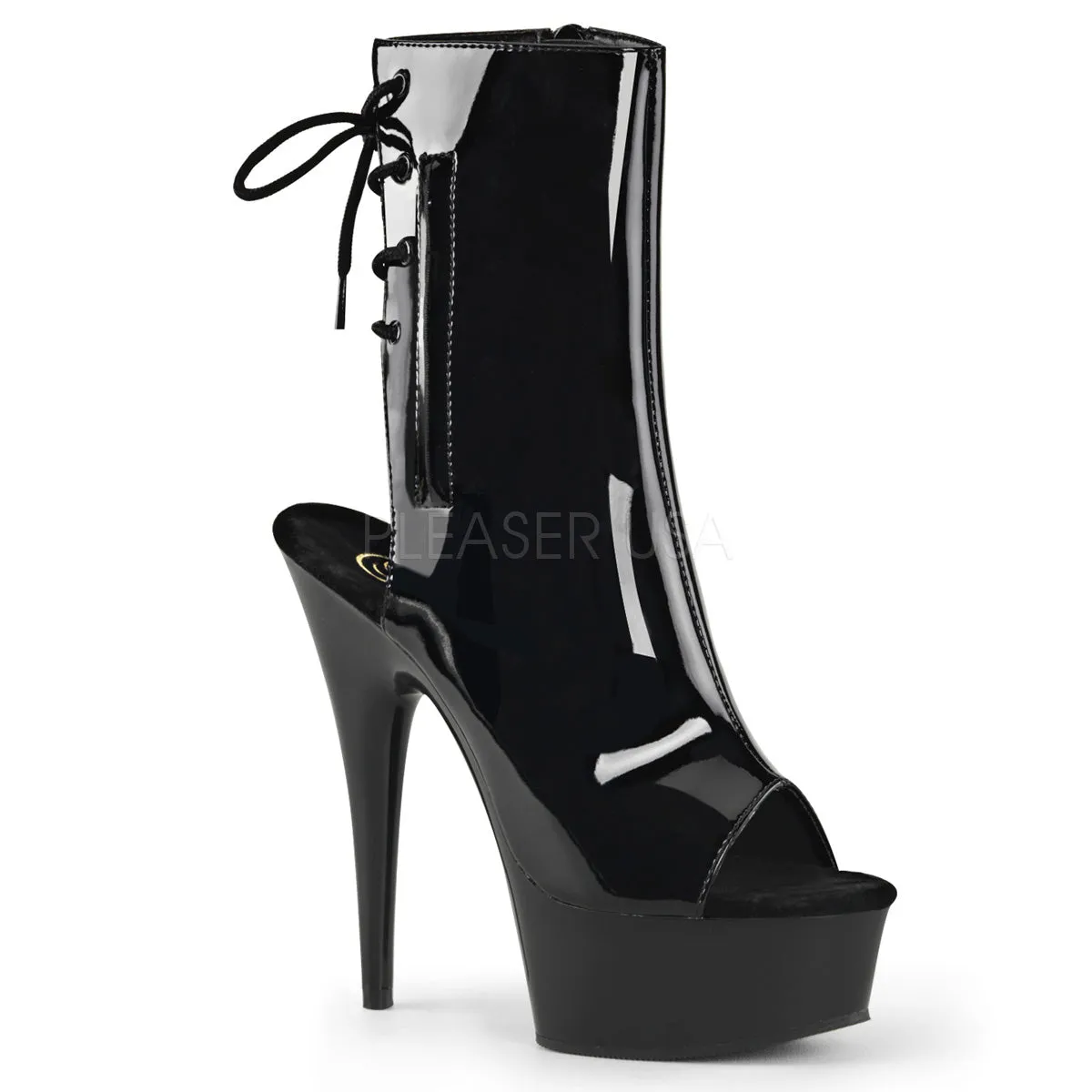6" Heel Open Toe Lace-Up Ankle Boot (DELIGHT-1018)