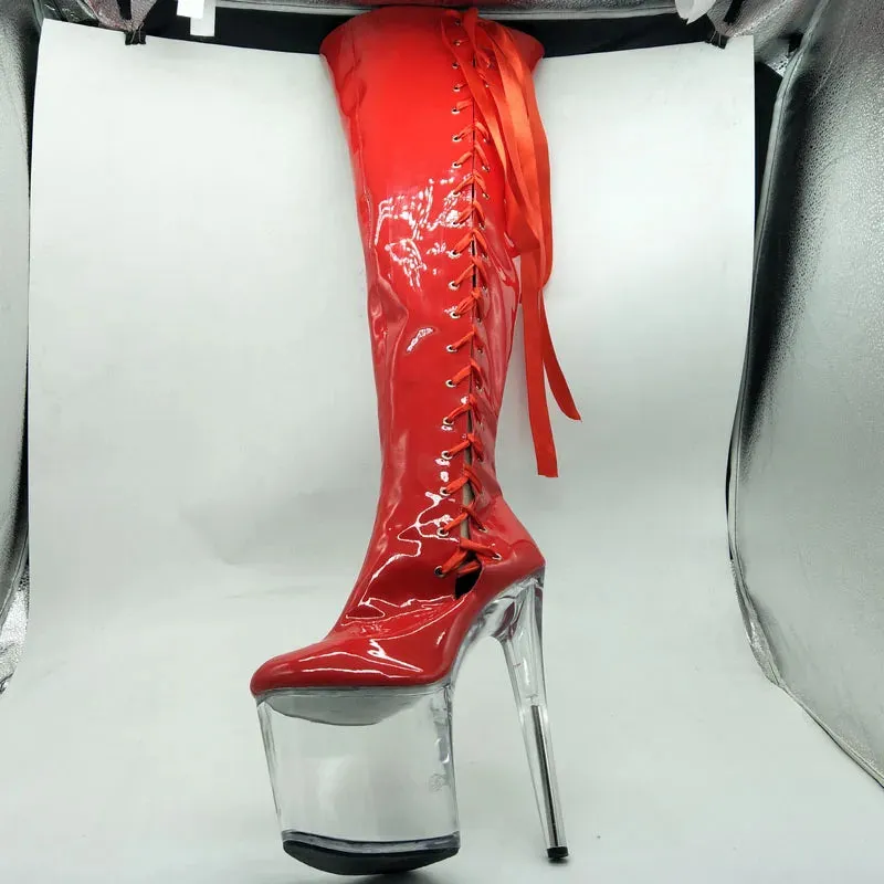 8 inches Stripper Exotic Sexy Fetish Over The Knee Thigh High Boots