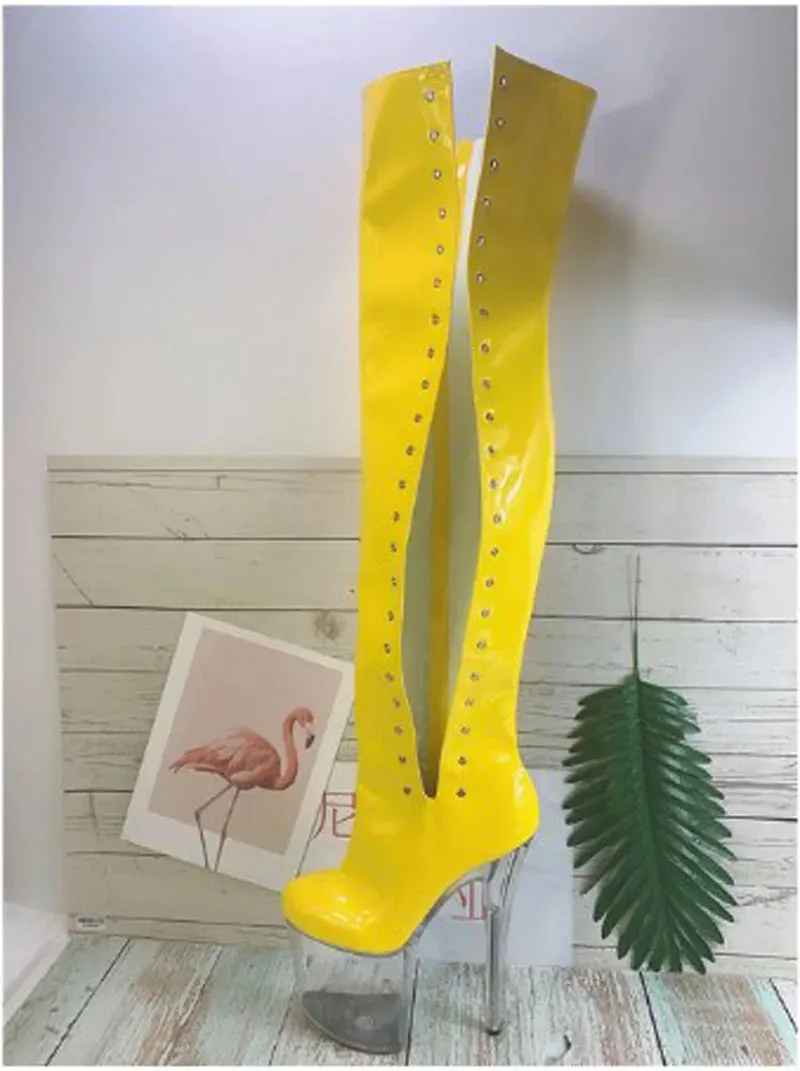 8 inches Stripper Exotic Sexy Fetish Over The Knee Thigh High Boots