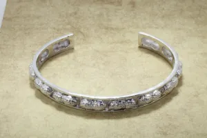 925 Sterling Silver Peanut Bangle Bracelet