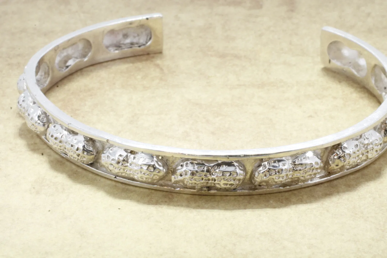 925 Sterling Silver Peanut Bangle Bracelet