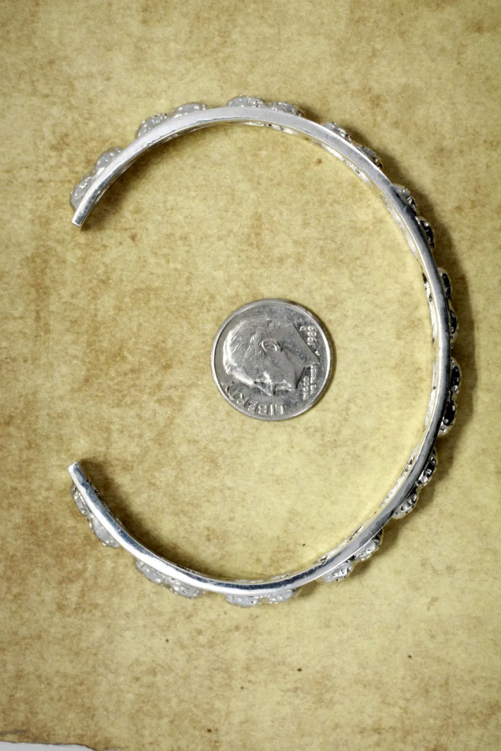 925 Sterling Silver Peanut Bangle Bracelet