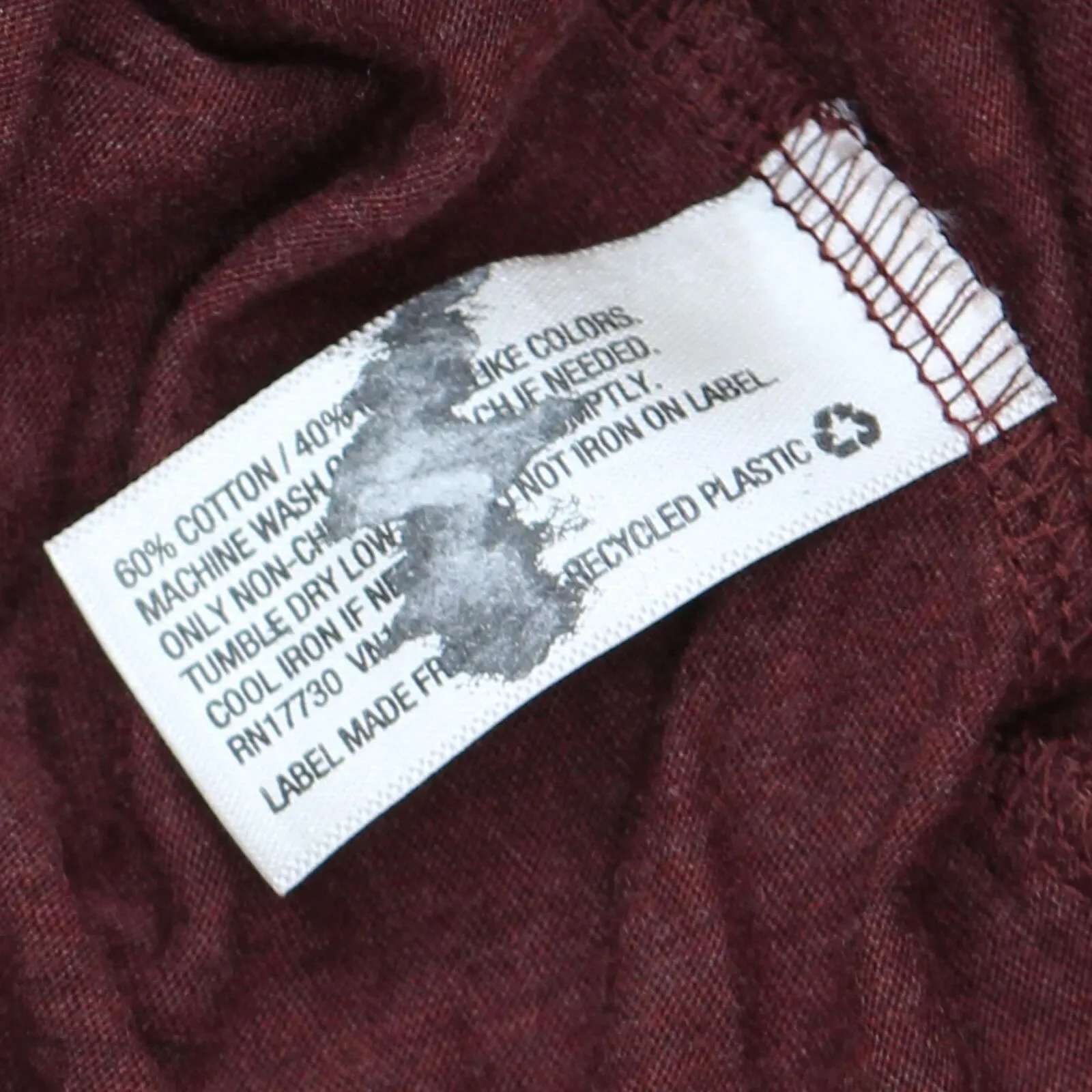 A New Day Womens Cuffed Shorts Sleeve Shirt Top Maroon Red XL