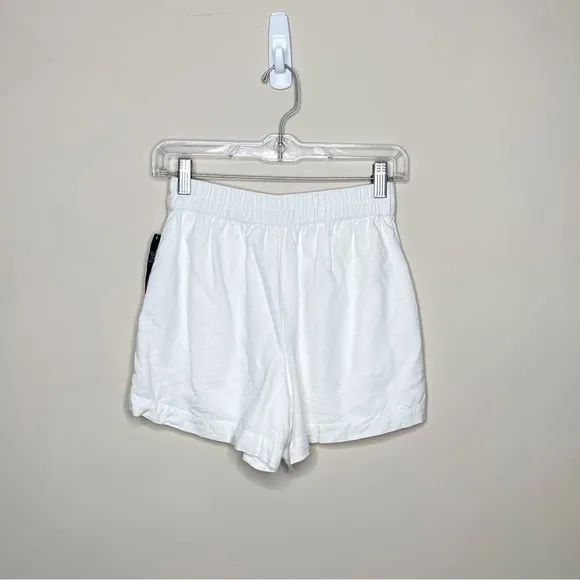 Abercrombie &amp; Fitch Matching Set Linen Blend Tie Front Top High Waisted Shorts