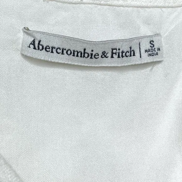 Abercrombie &amp; Fitch Matching Set Linen Blend Tie Front Top High Waisted Shorts