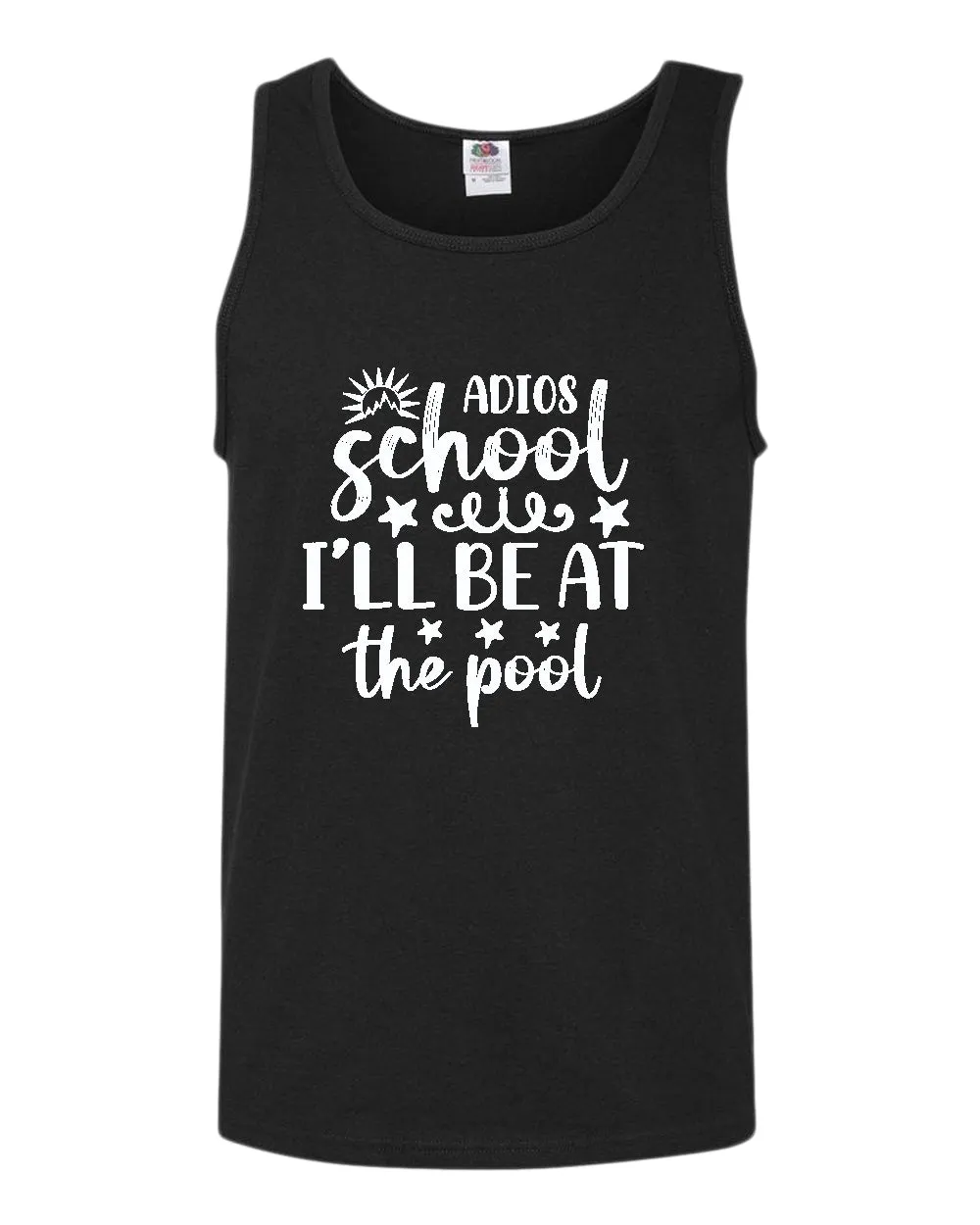 Adios school i'll be at the pool tank top, summer tank top, beach party tank top