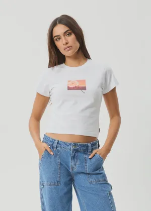 Afends Film Baby Tee WHITE