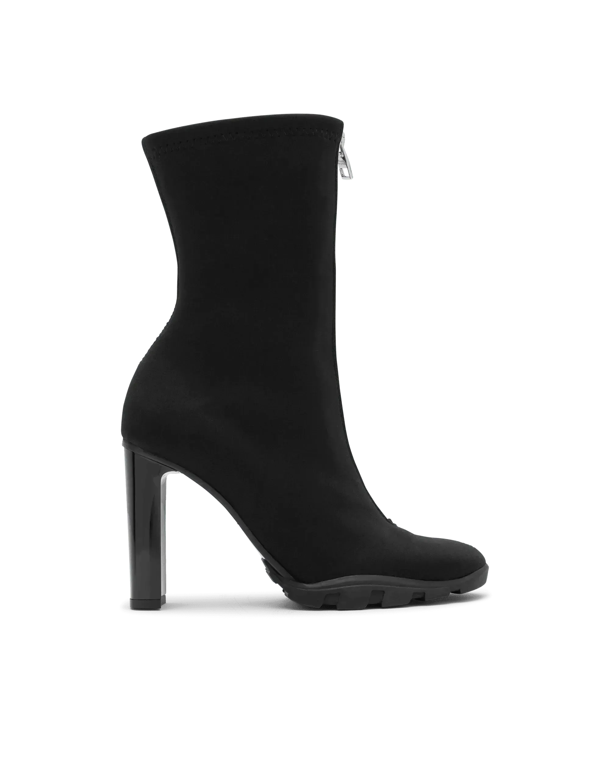 Alexander Mcqueen Shoes Women Front Zip Scuba Fabric Boots