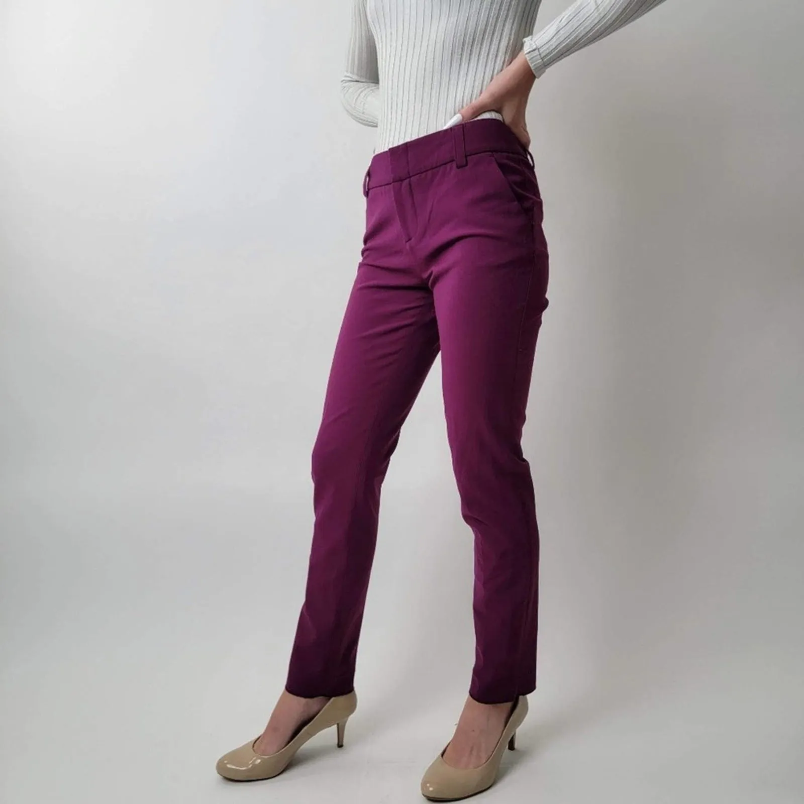 Alice   Olivia Burgundy Pants