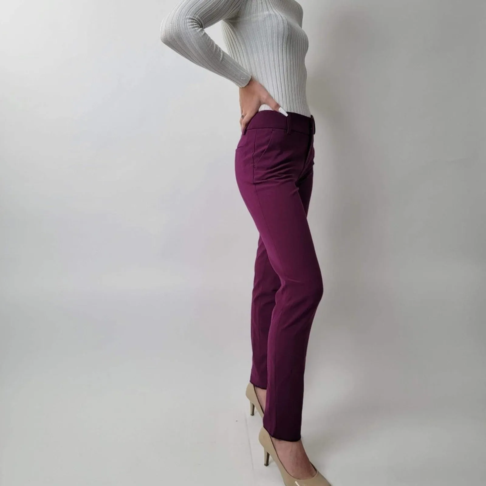 Alice   Olivia Burgundy Pants