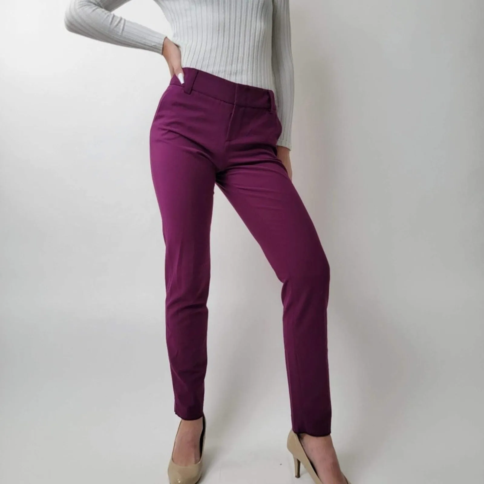 Alice   Olivia Burgundy Pants
