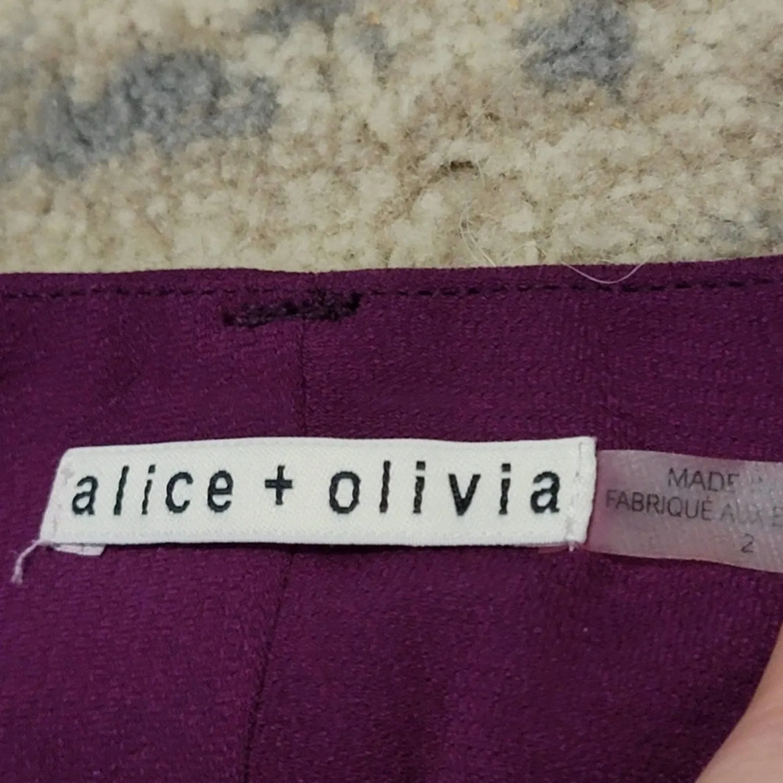 Alice   Olivia Burgundy Pants