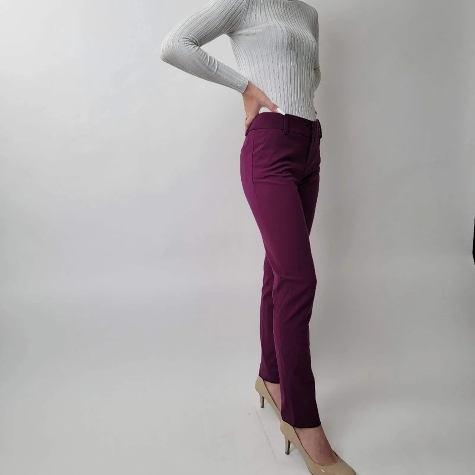 Alice   Olivia Burgundy Pants