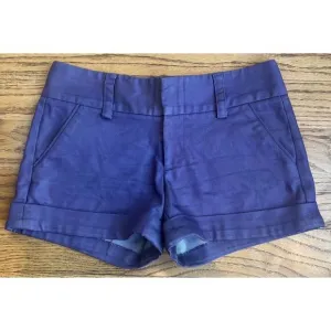 Alice   Olivia Women’s Chinos Shorts Purple Stretch Slant Pockets Low Rise Sz 2