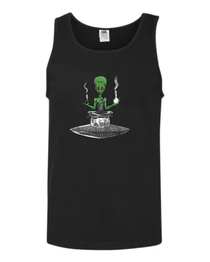 Alien meditation tank top, smoke tank tops