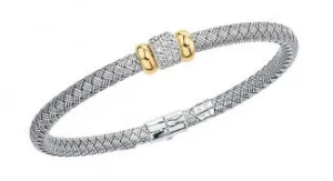 Alisa Sterling Silver & 18k Bangle Bracelet