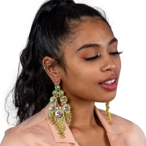 All that glitters rhinestone chandelier earrings (clip on)