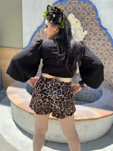 Amarra High-Waisted Shorts Leopard