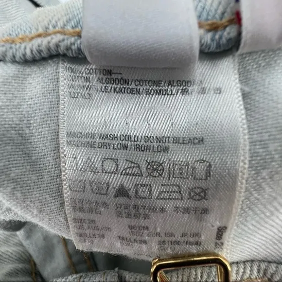 American Apparel Cuffed Hem Jean Shorts Size 26 Junior’s