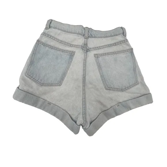 American Apparel Cuffed Hem Jean Shorts Size 26 Junior’s