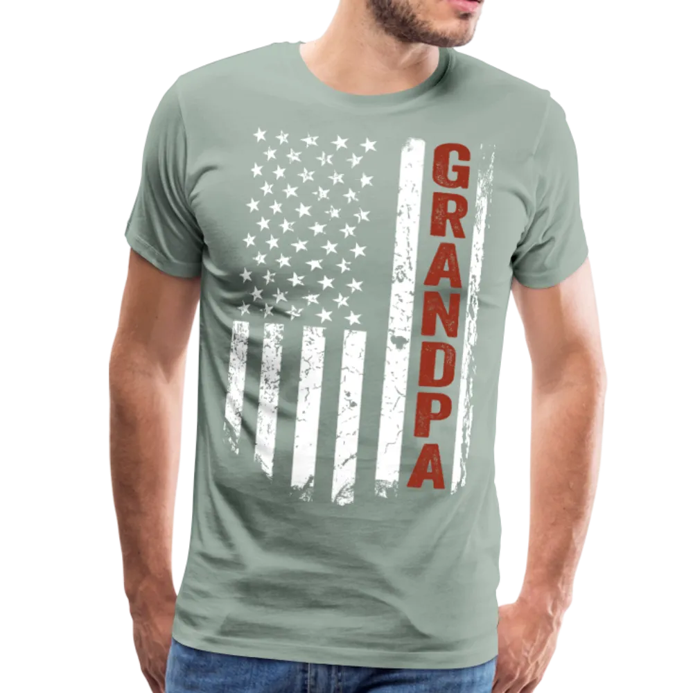 American Grandpa Flag Men's Premium T-Shirt (Ck1236) updated