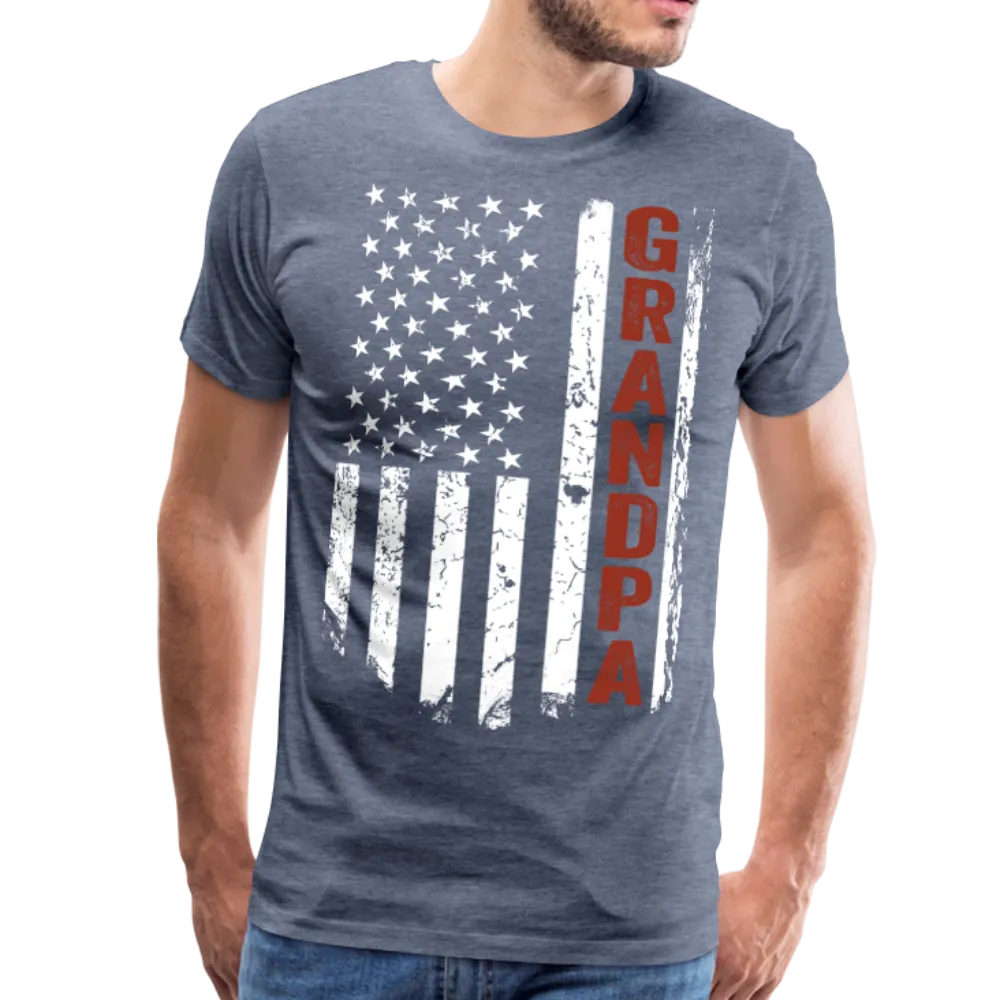 American Grandpa Flag Men's Premium T-Shirt (Ck1236) updated