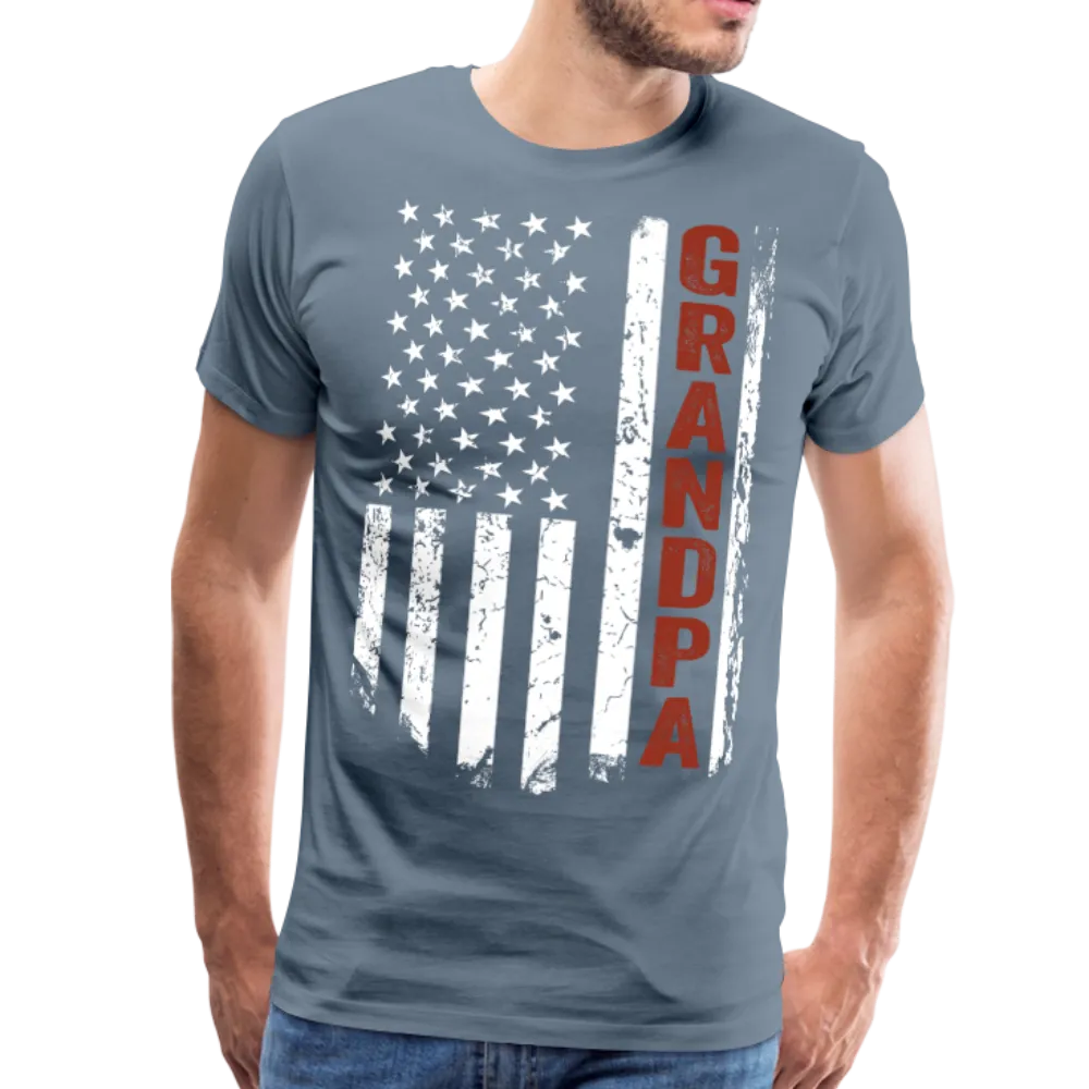American Grandpa Flag Men's Premium T-Shirt (Ck1236) updated