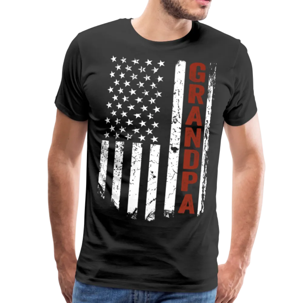 American Grandpa Flag Men's Premium T-Shirt (Ck1236) updated
