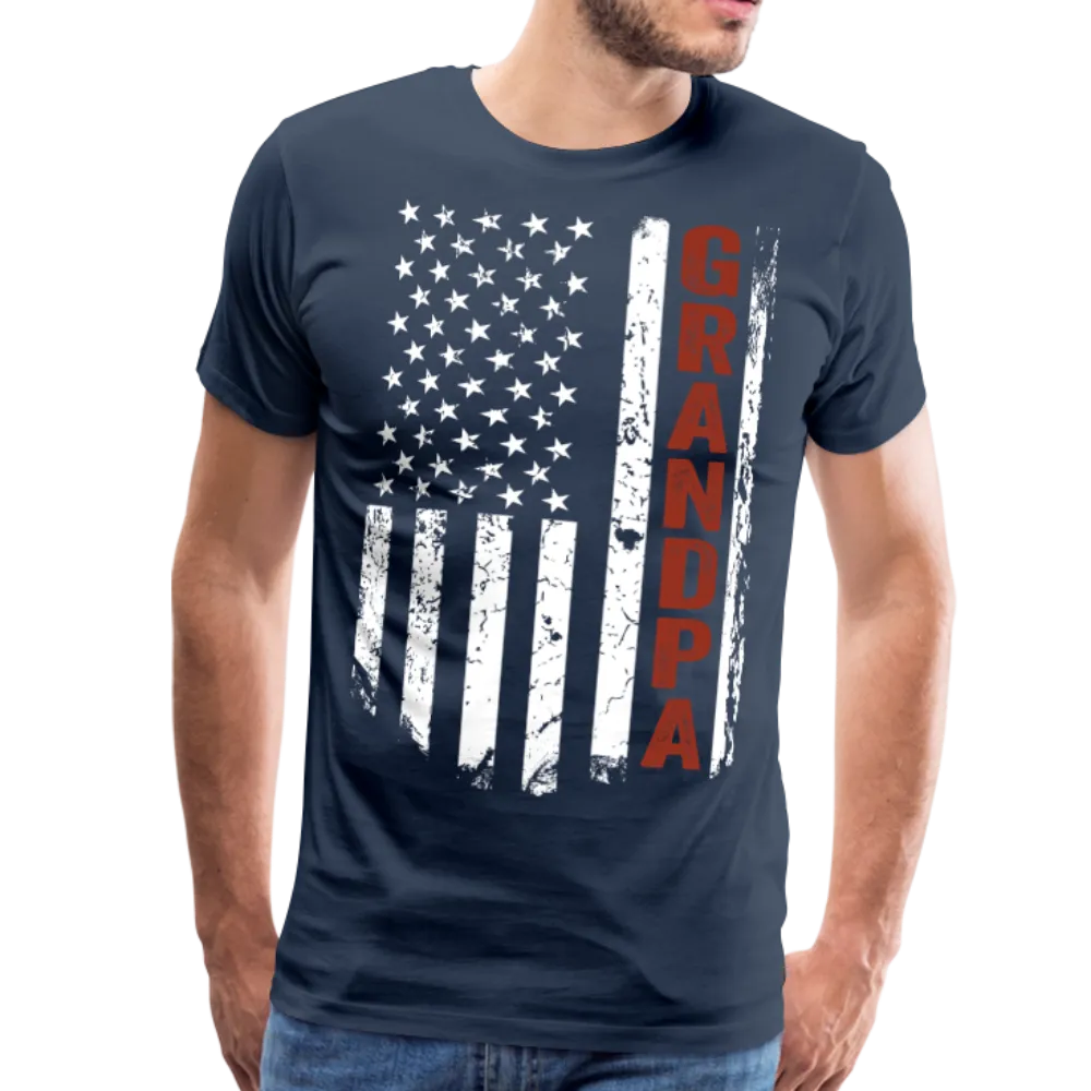 American Grandpa Flag Men's Premium T-Shirt (Ck1236) updated
