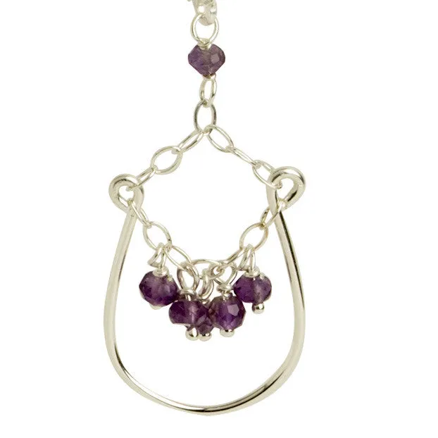Amethyst Chandelier Wire Earrings